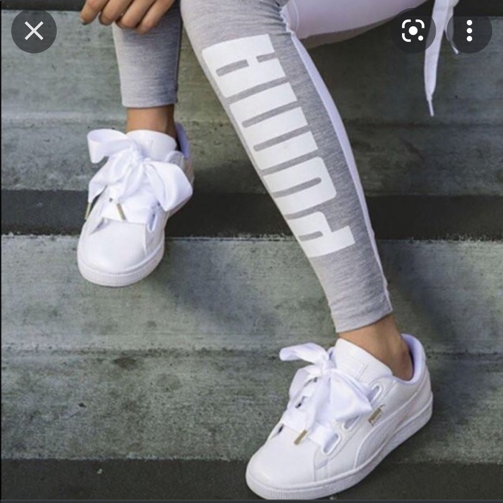 All White Basket Heart Patents Women’s